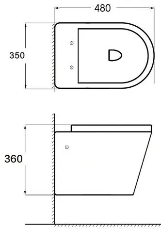 Mexen Rico závesné wc Rimless a závesný bidet, čierna matná - 35724885 + 30721085