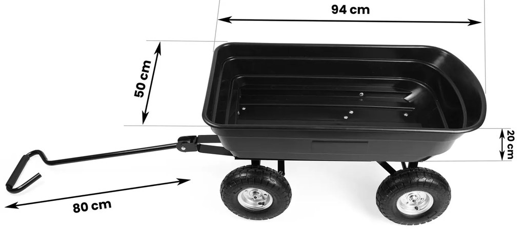 Záhradný sklápajúci vozík 75L Humberg 4871