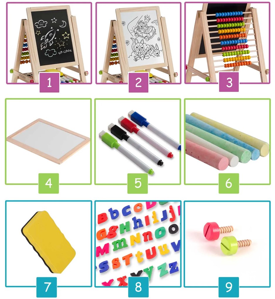 Skladacia magnetická tabuľa Ricokids