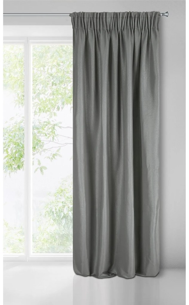 ZATEMŇOVACÍ ZÁVES NA PÁSKE AGGIE 140X270 CM SIVÁ