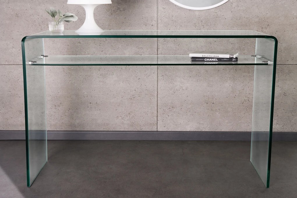 Konzolový stolík Fantome 100cm sklo