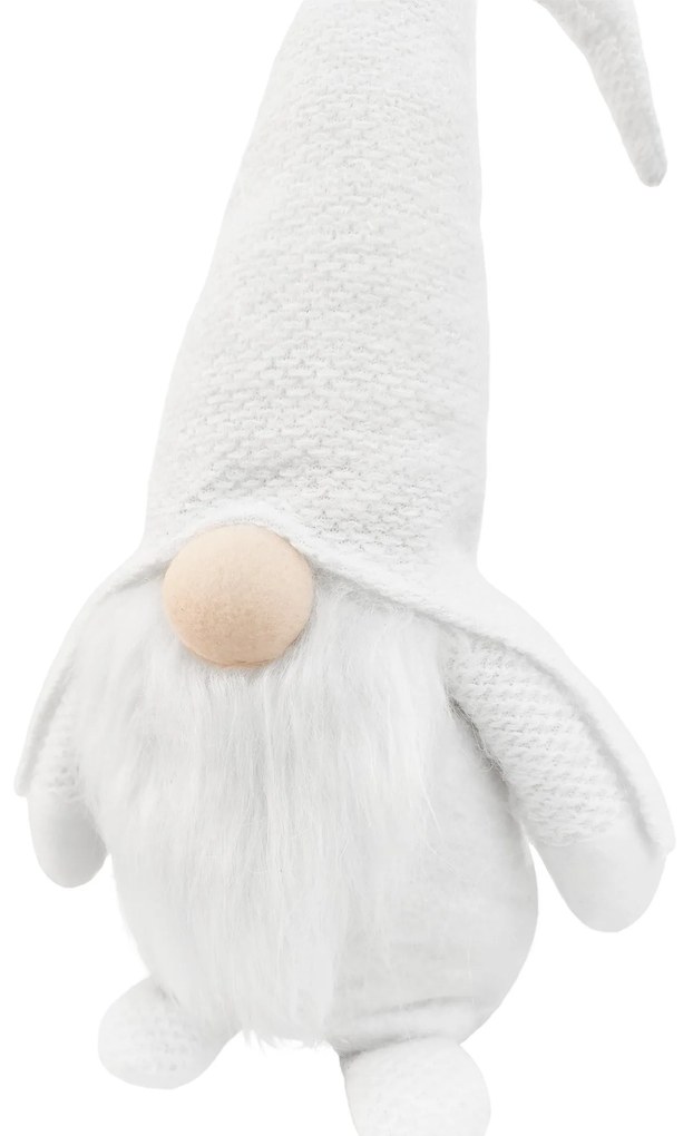 Vianočný škriatok ELF 068 - 50 cm biely