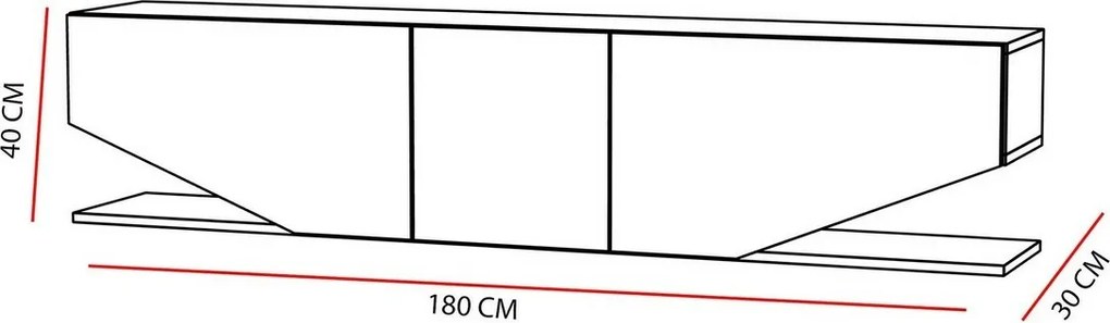 Inci White TV stolík