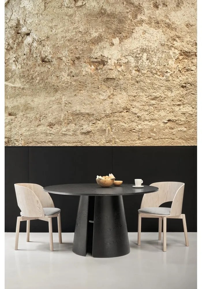 Čierny okrúhly jedálenský stôl Teulat Cep, ø 137 cm