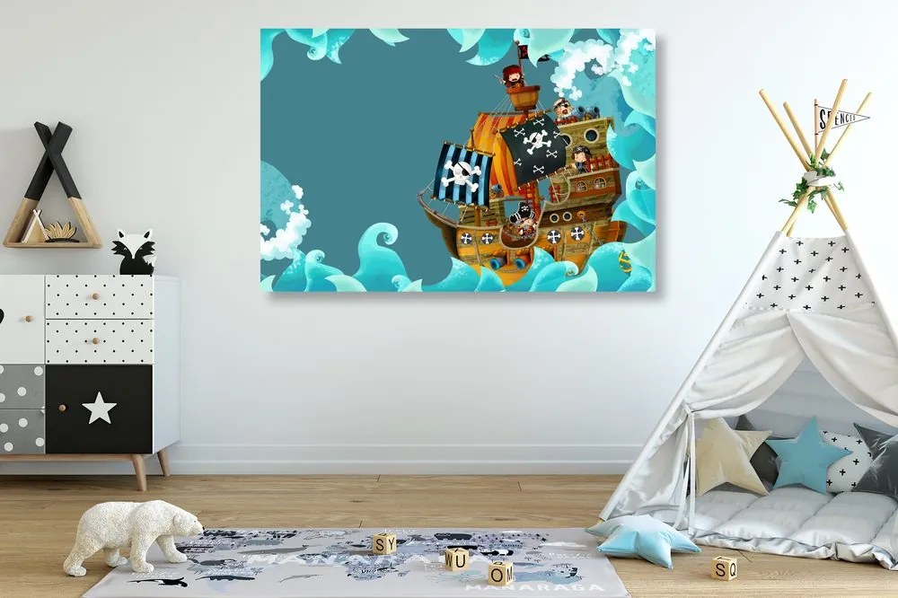 Obraz pirátska loď na mori Varianta: 90x60