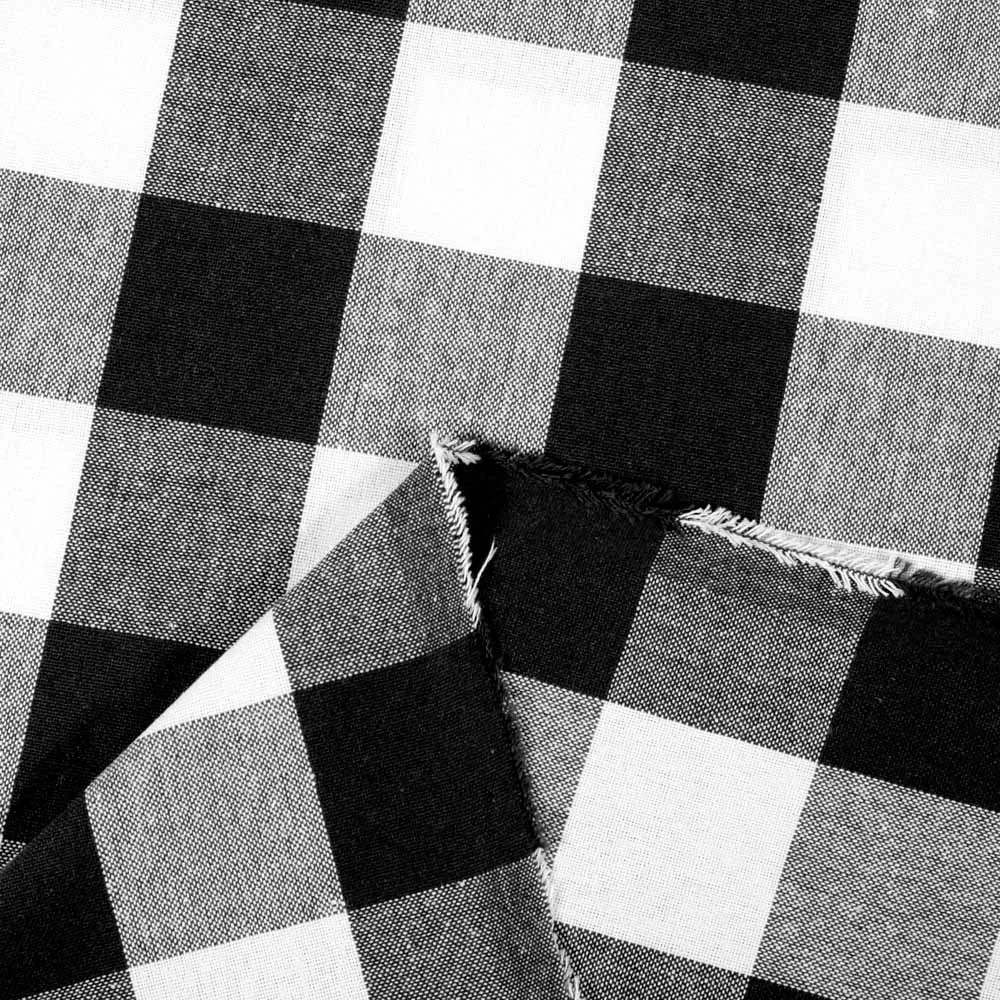 Bavlnená látka Olivia OL-004 Čierno-biela kocka veľká - šírka 150 cm