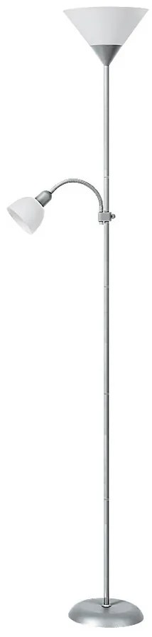 Rabalux Stojacia lampa Action 2xE27/230V/178cm, saténový chróm