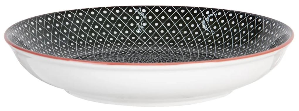 Čierny hlboký tanier Blackin - Ø 20 * 4 cm