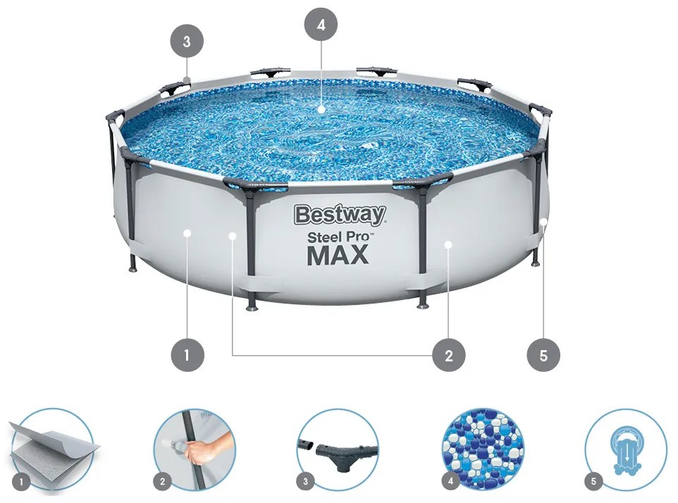 Bazén Bestway FRAME 4678L 305x76cm 8v1 56408