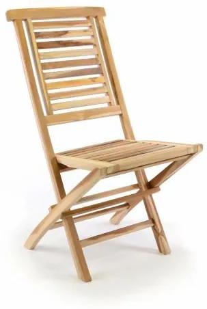 Divero Hantown 35519 Záhradná stolička skladacia z masívneho tíkového dreva