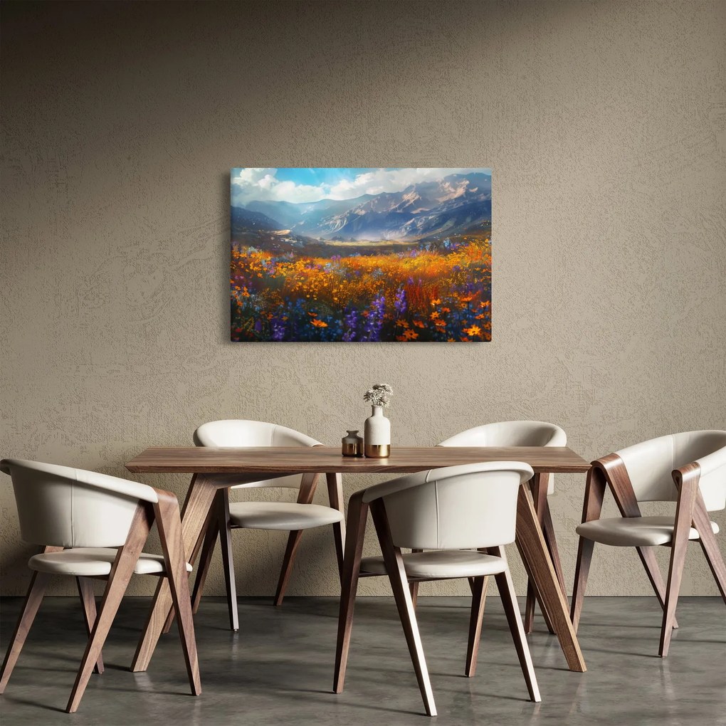 Obraz - Maľovaná horská krajina II. (90x60 cm)