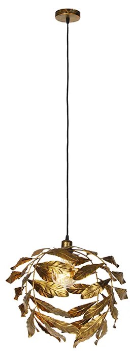 Vintage závesné svietidlo antická zlatá 40 cm - Linden