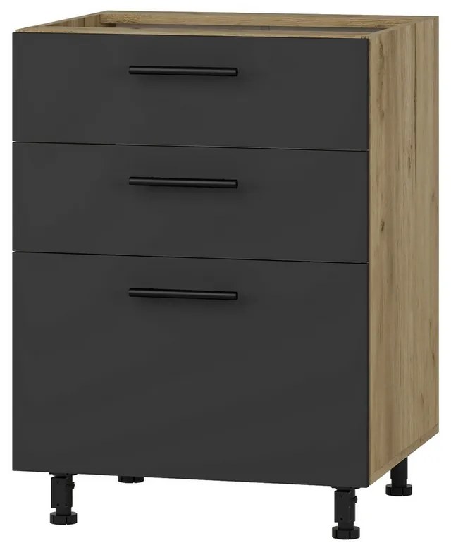 Dolná skrinka Vento D3S-60/82, dub kraft / antracit