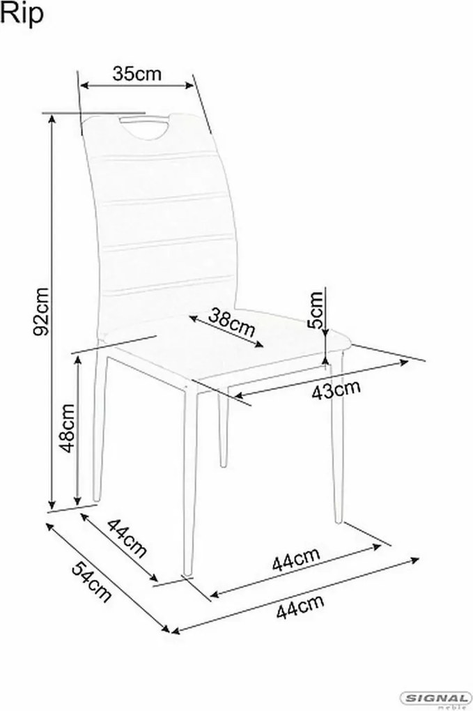 SI Stolička Rip Velvet svetlo šedá