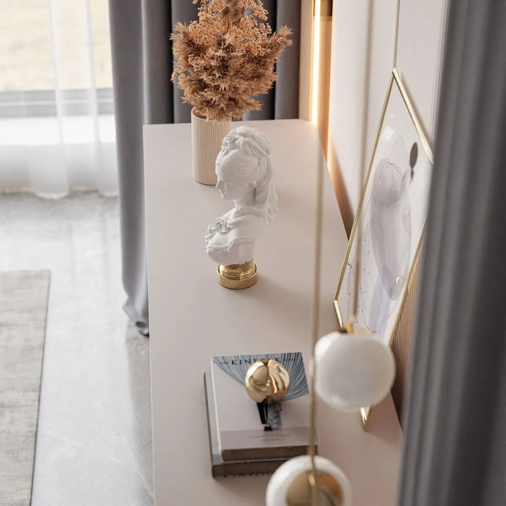 ZÁVESNÁ KOMODA NESSIE KAŠMÍR + ZLATÁ 140 cm