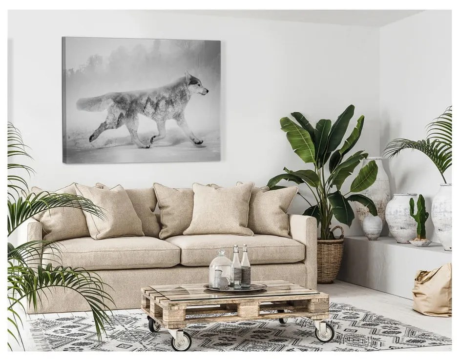Obraz Styler Canvas Nordic Wolf, 75 × 100 cm