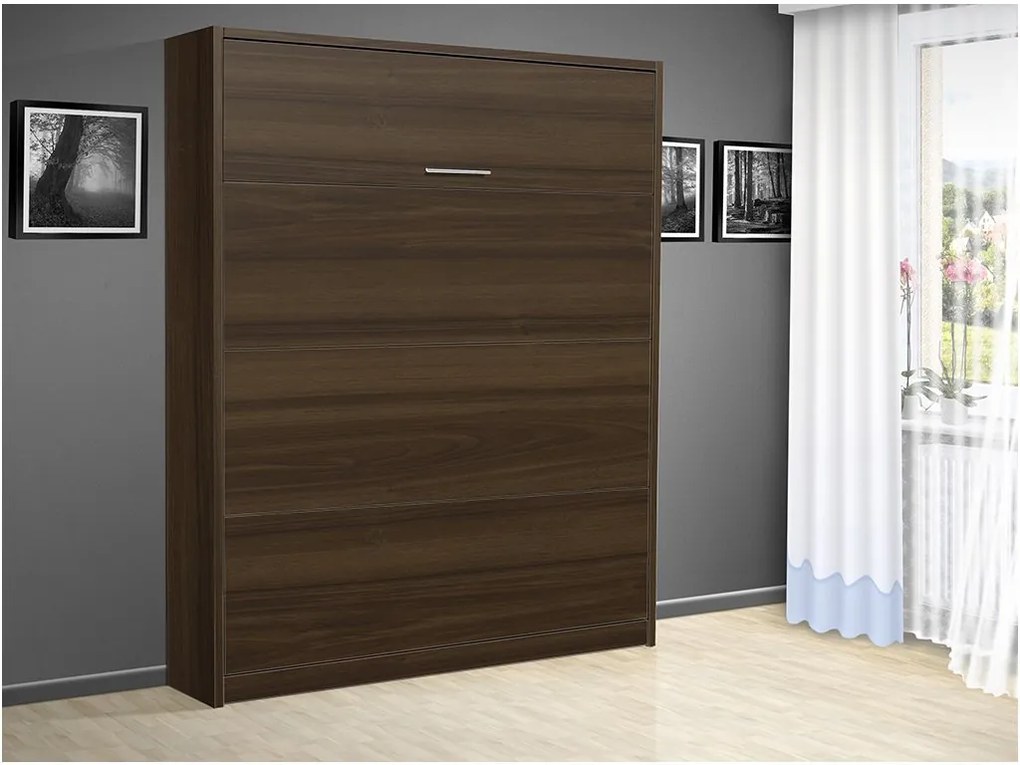 Sklápacia posteľ VS 3054 P - 200x180 cm farba lamina: agát/biele dvere