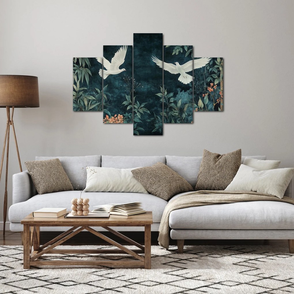 Obraz - Dve holubice (150x105 cm)