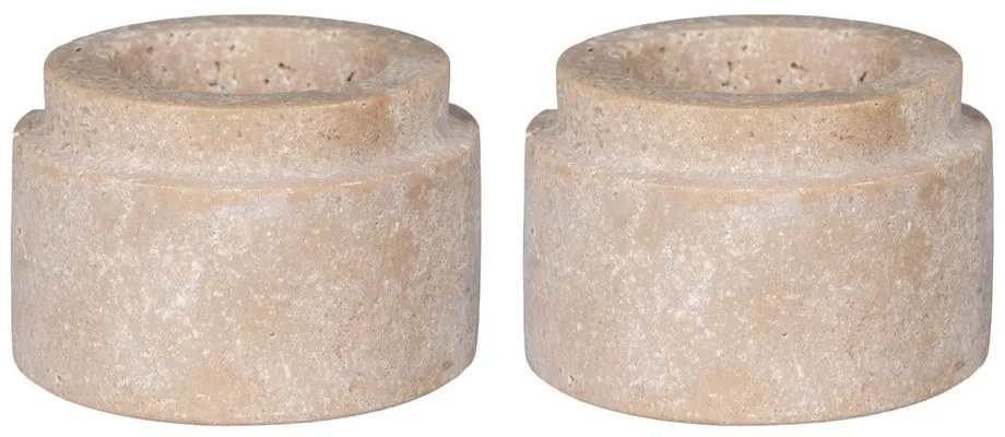 Kamenné svietniky na čajovú sviečku v súprave 2 ks – House Nordic