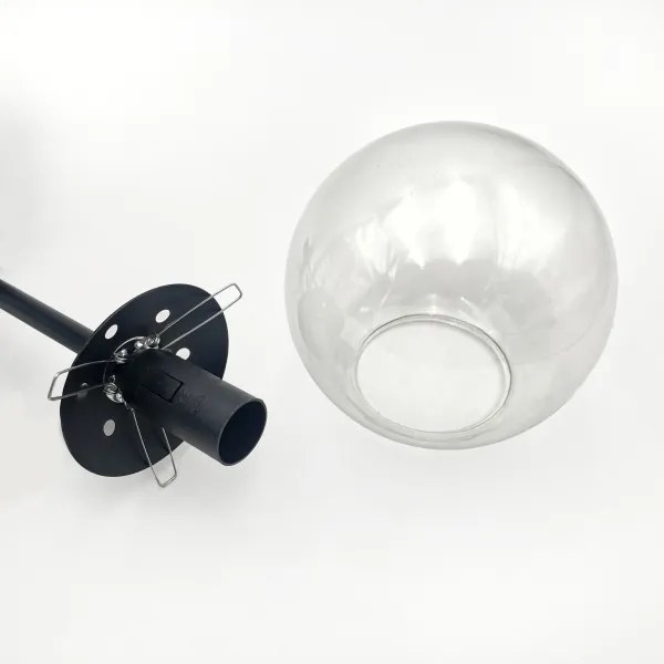 Brilagi - Prisadený luster MALIVA 4xE14/15W/230V čierna/číra