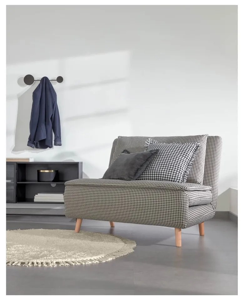 Čierny kovový nástenný vešiak Kave Home Vianela, 41 x 10 cm