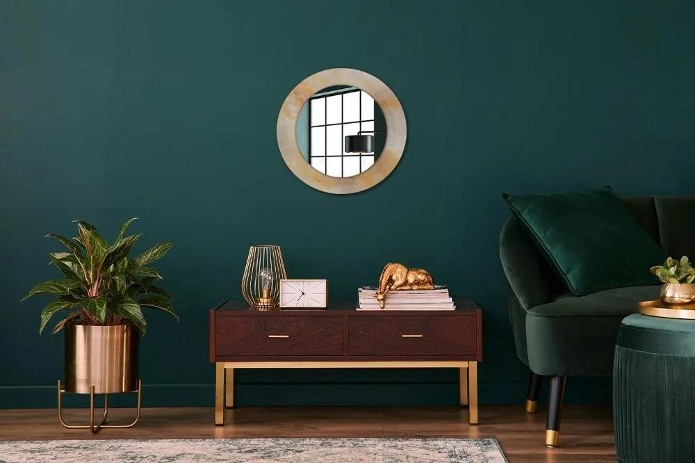 Okrúhle ozdobné zrkadlo na stenu Mramorový onyx fi 50 cm