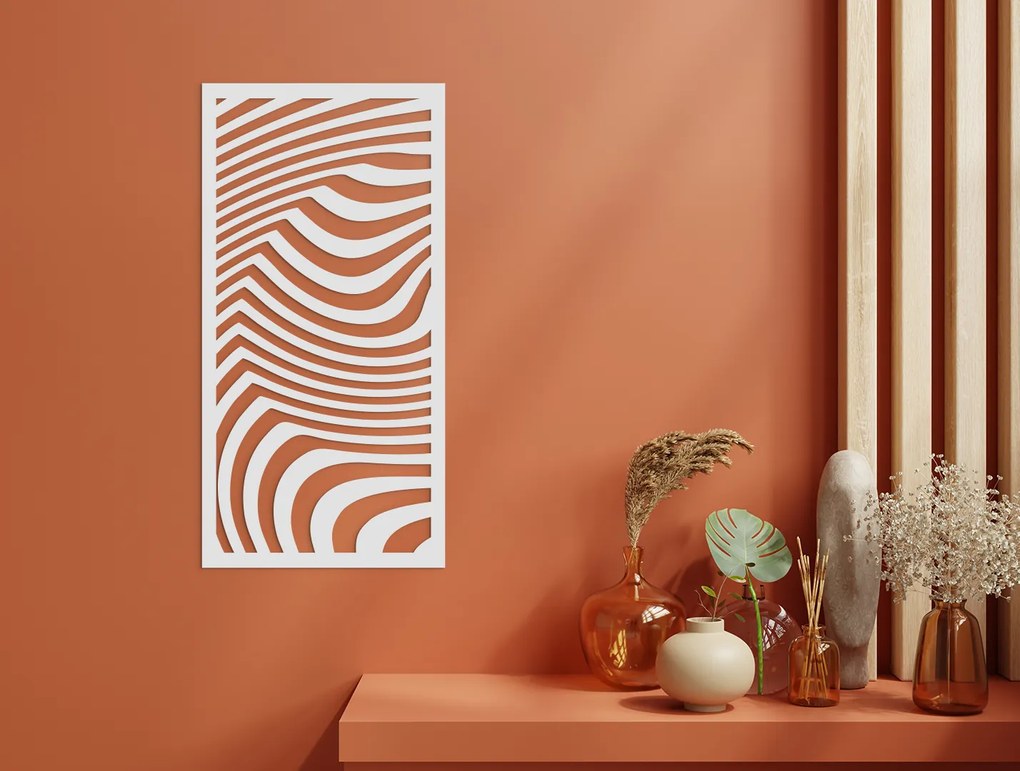 drevko Moderný obraz Pásikavé duny Rozmer obrazu: 44,5 x 22 cm, Farba dekorácie: Čierna
