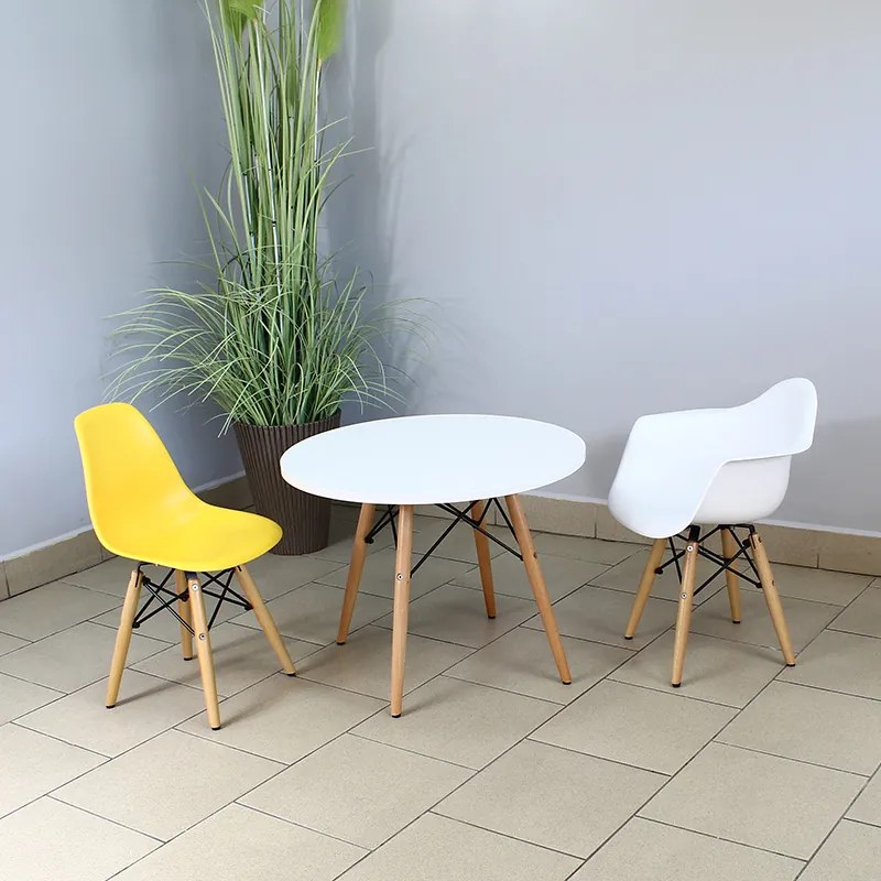 Dekorstudio Detský okrúhly stôl 60cm - biely