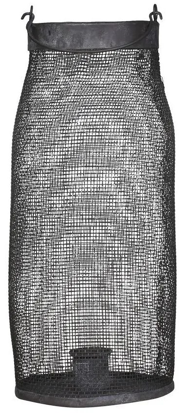 Granitová antik drôtená lampáš na úzku sviečku Jinna - 10*24 cm