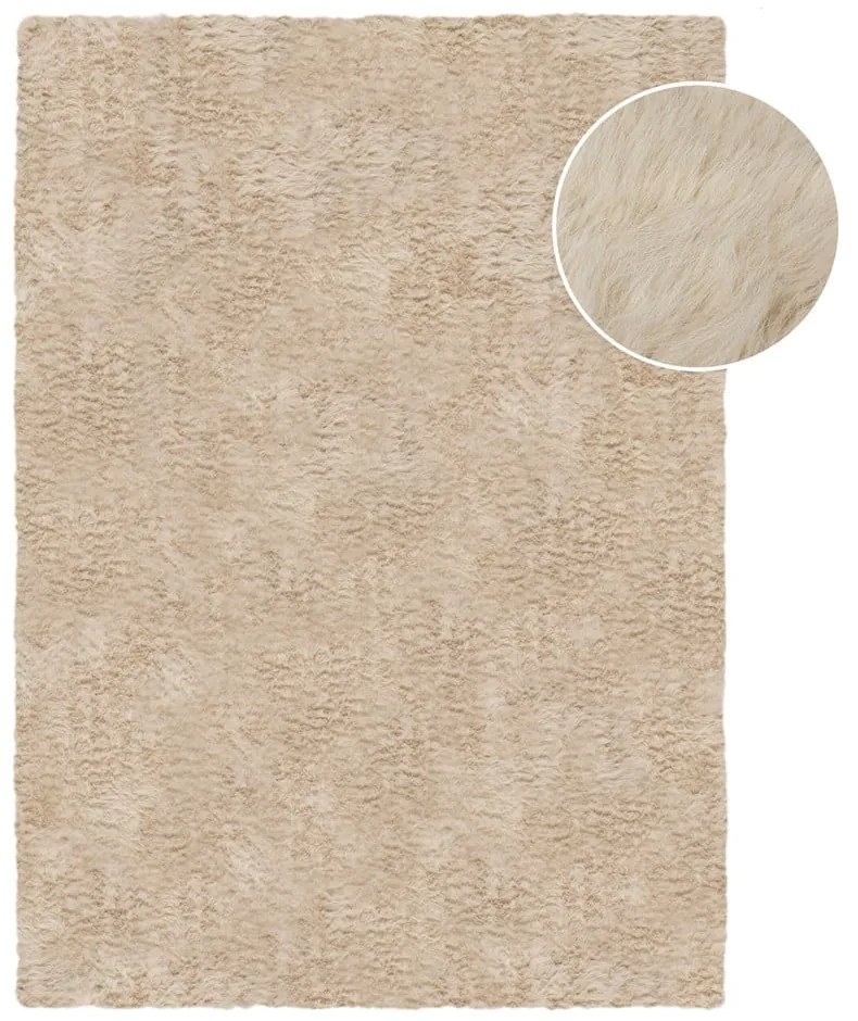 Béžová syntetická kožušina 80x150 cm Alpine Faux Fur – Flair Rugs
