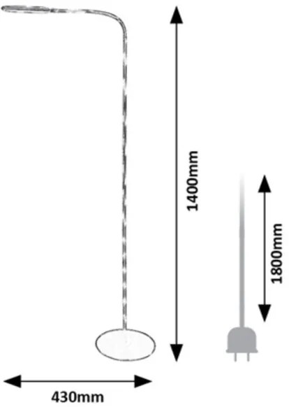 Rabalux 74009 - LED Stmievateľná dotyková stojacia lampa ADELMO LED/10W/230V čierna