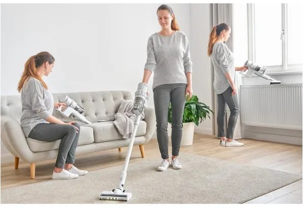 Sencor - Bezdrôtový tyčový vysávač 2v1 250W/2200 mAh biela