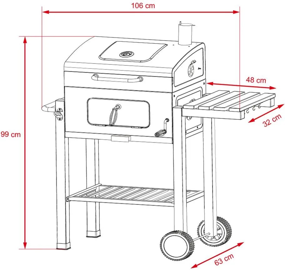 Multifunkčný gril s udiarňou AVENBERG VOLCANO BULL