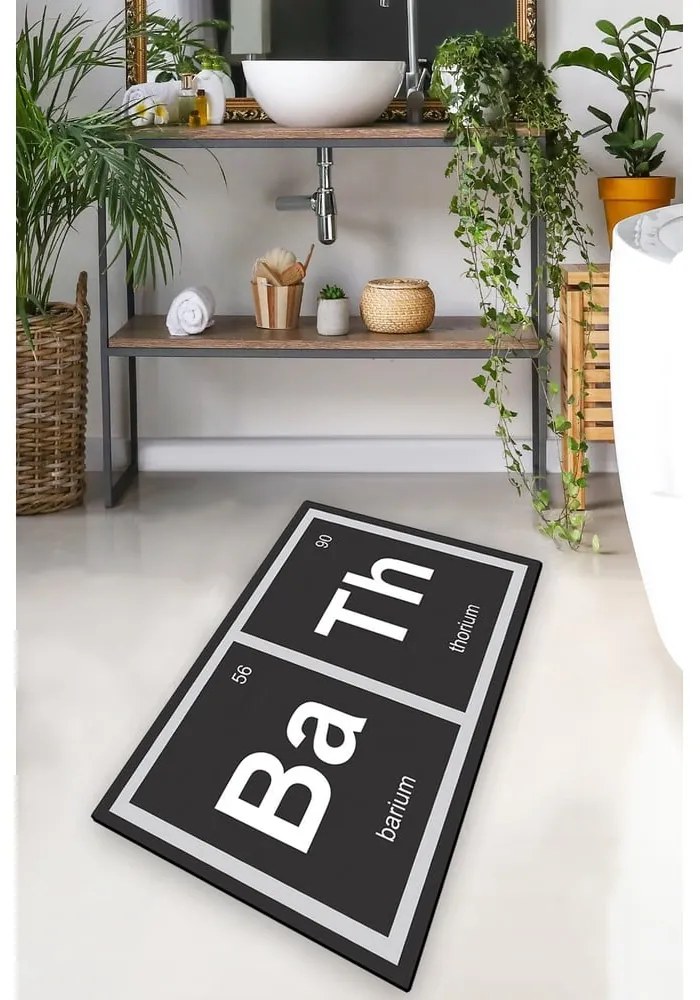 Čierna kúpeľňová predložka 70x120 cm Barium – Foutastic
