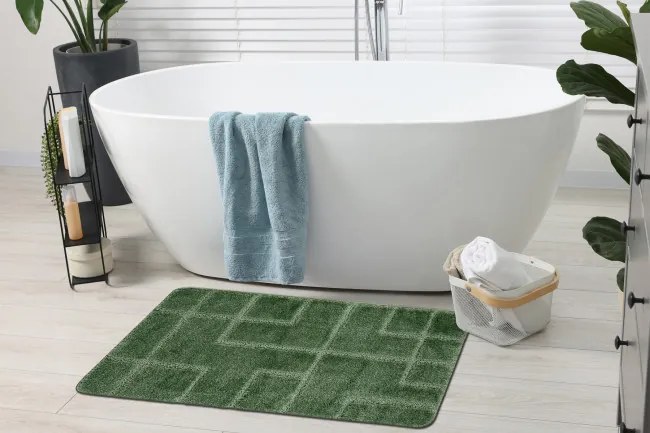 Kúpeľňový koberček SUPREME LINES línie, zelený