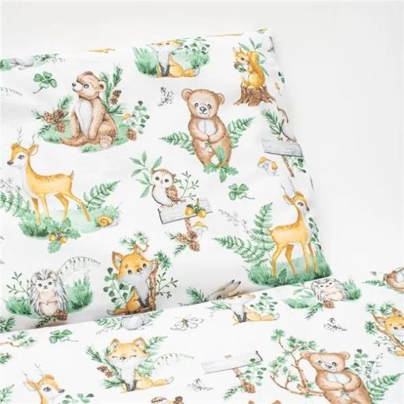 NEW BABY 3-dielne posteľné obliečky New Baby 90/120 cm zvieratká v lese