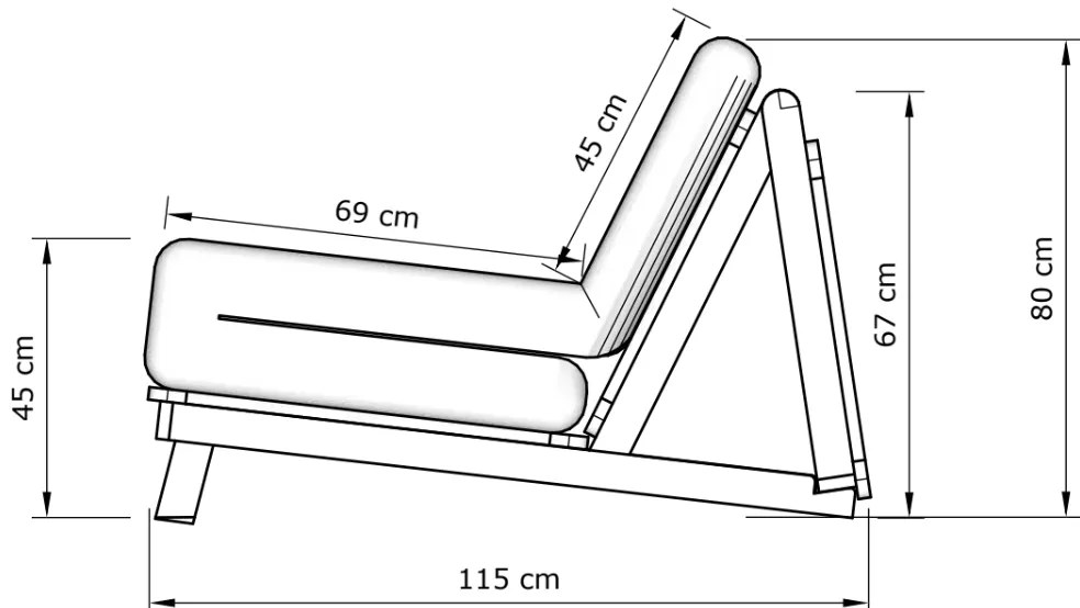 Rozkládací futonová pohovka LAYTI 01 140 cm z - výber z 10 prevedení