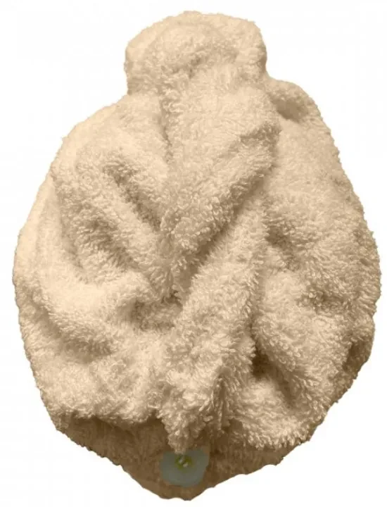 Rýchloschnúci froté Turban na vlasy béžový TiaHome