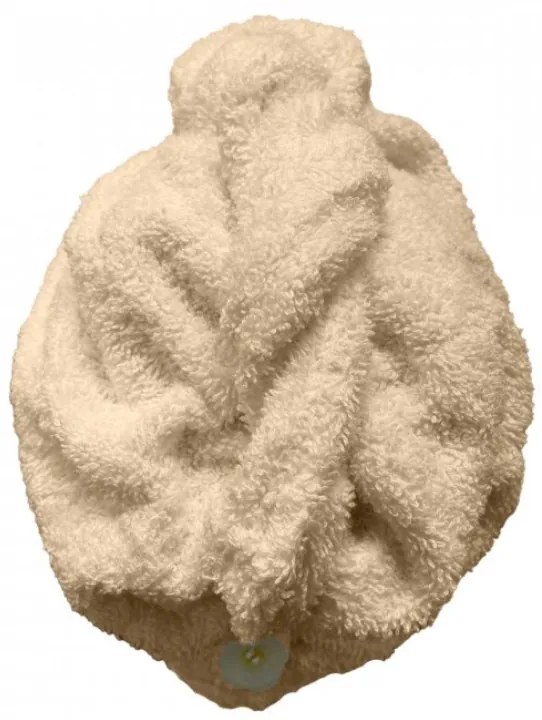 Rýchloschnúci froté Turban na vlasy béžový