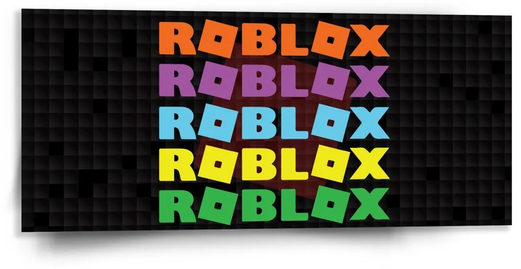 Sablio Obraz ROBLOX Barevný text - 110x50 cm