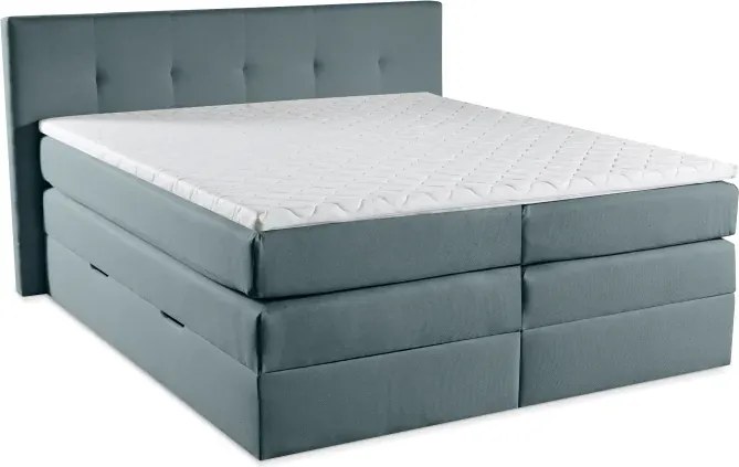 Kontinentálna boxspring posteľ AMBER, 200x180, tyrkysová (barell 72)