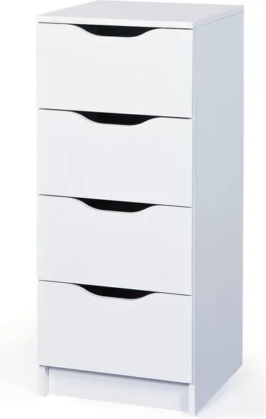 Komoda so 4 zásuvkami Westphalen, biela