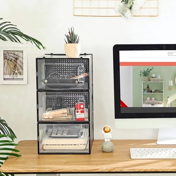 Modulárny regál s priehradkami BOXIFY čierny