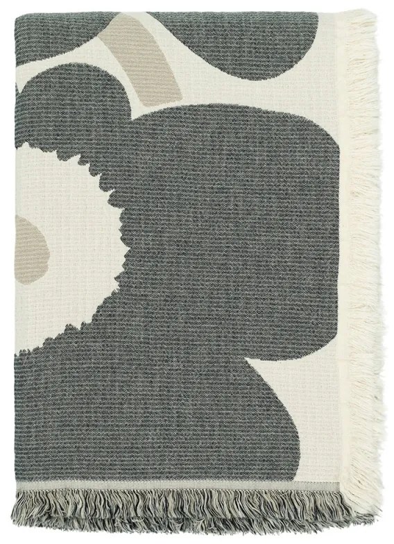 Deka Unikko 150x220, sivo-biela