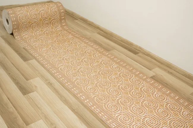 Kúpeľňová penová rohož Softy-tex 830 hnedá / béžová / krémová