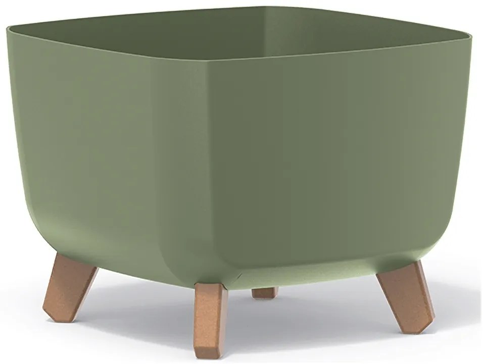 Plastový kvetináč na nožičkách DGQL300 29 cm - zelená