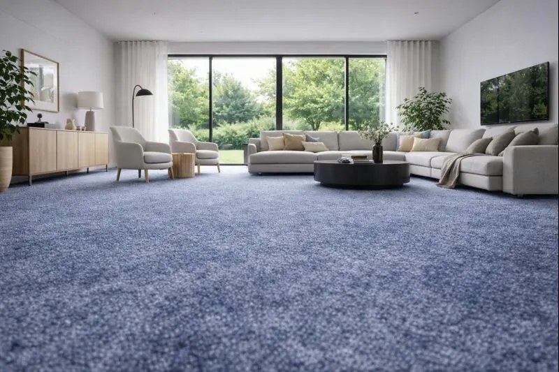 ITC, Koberec metráž Serenade 074, na mieru, šíře 4m,5m, modrá, filc, chodba / predsieň