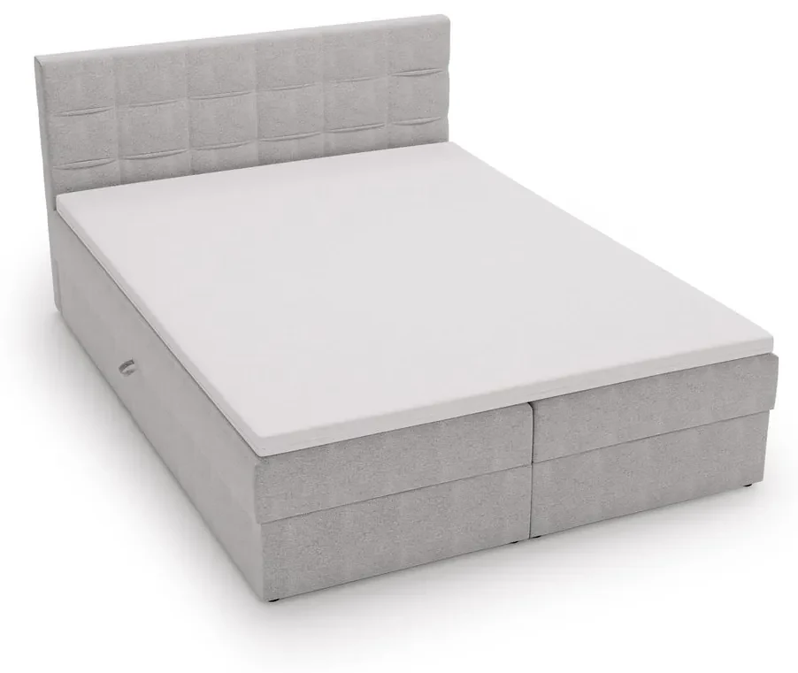 Čalúnená posteľ 140x200 ELSIE 2 s úložným priestorom - biela