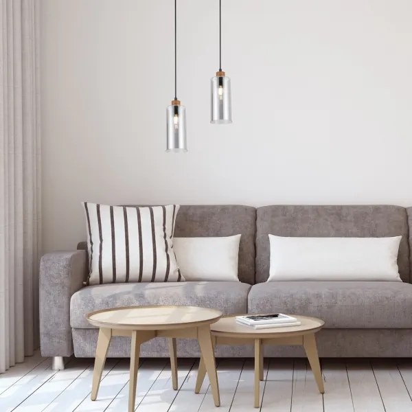 Rabalux 72141 - Luster na lanku TANNO 1xE27/25W/230V dub