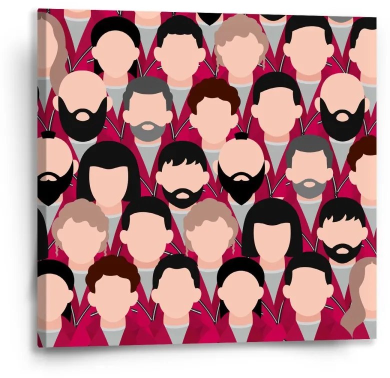 Sablio Obraz Money heist Anonymné tváre - 50x50 cm